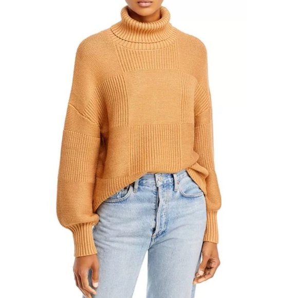 Staud Benny Knit Sweater Camel Size M NWT